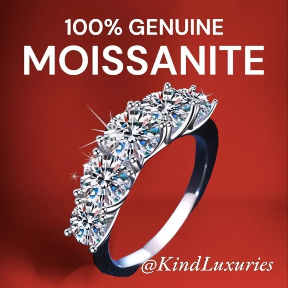💎OS265💎‎ 18k 3.6ct Diamond Moissanite Ring 925 Sterling Sliver, Gold Plated